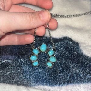 Silver and Turquoise colored Necklace